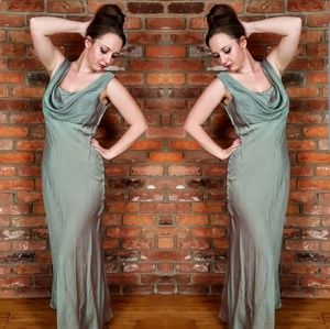 Vintage Michaelangelo Two-Tone Cowl Neck Gown